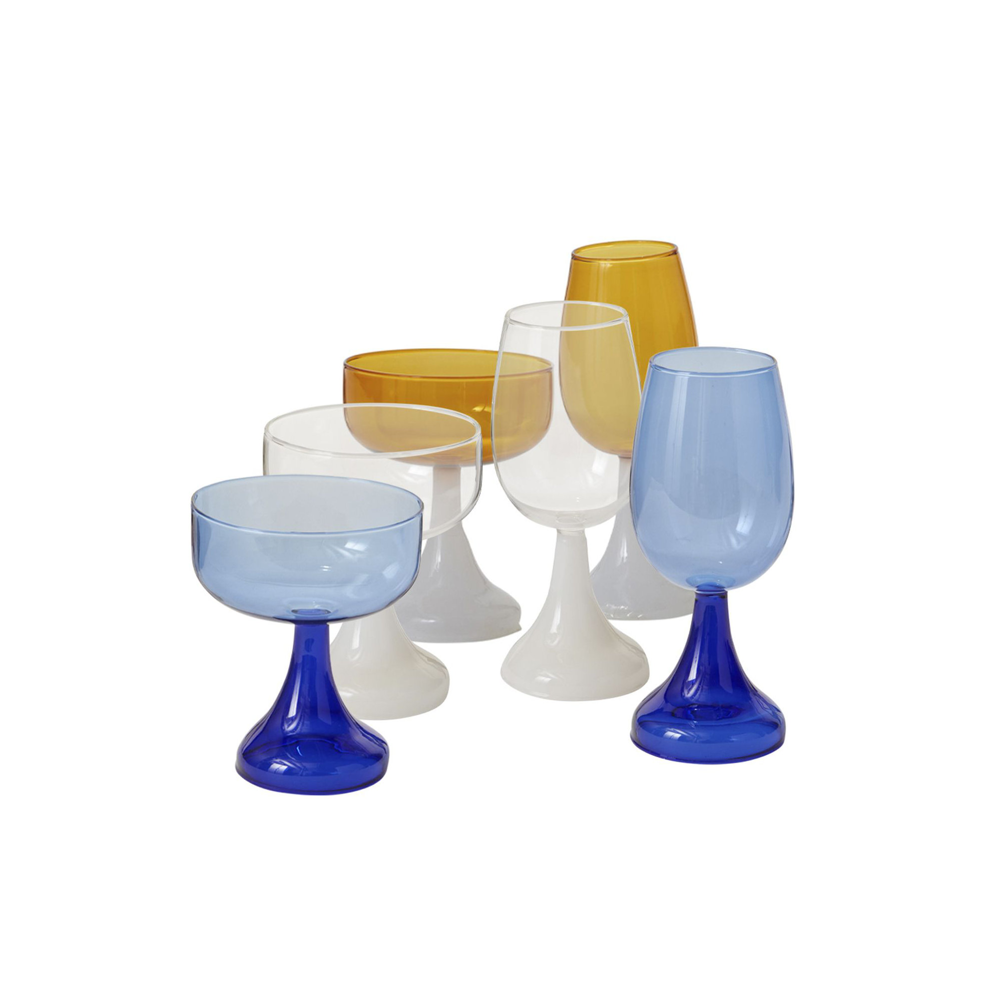 Aredale Coupe Glass, Blue