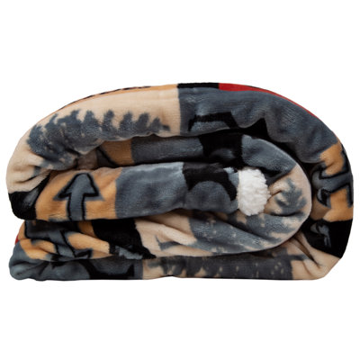 Grande couverture en polaire Sherpa Lake House