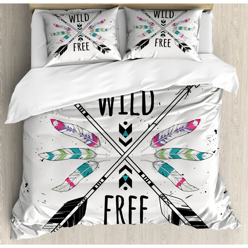 Baskett Multicolour Microfibre 350 TC Traditional Duvet Cover Set, 155 x 220 cm - 2 Pillowcases (80 x 80 cm)