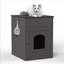 Animalerie, bac à litière pour chat avec tiroir, table d'appoint-881131791