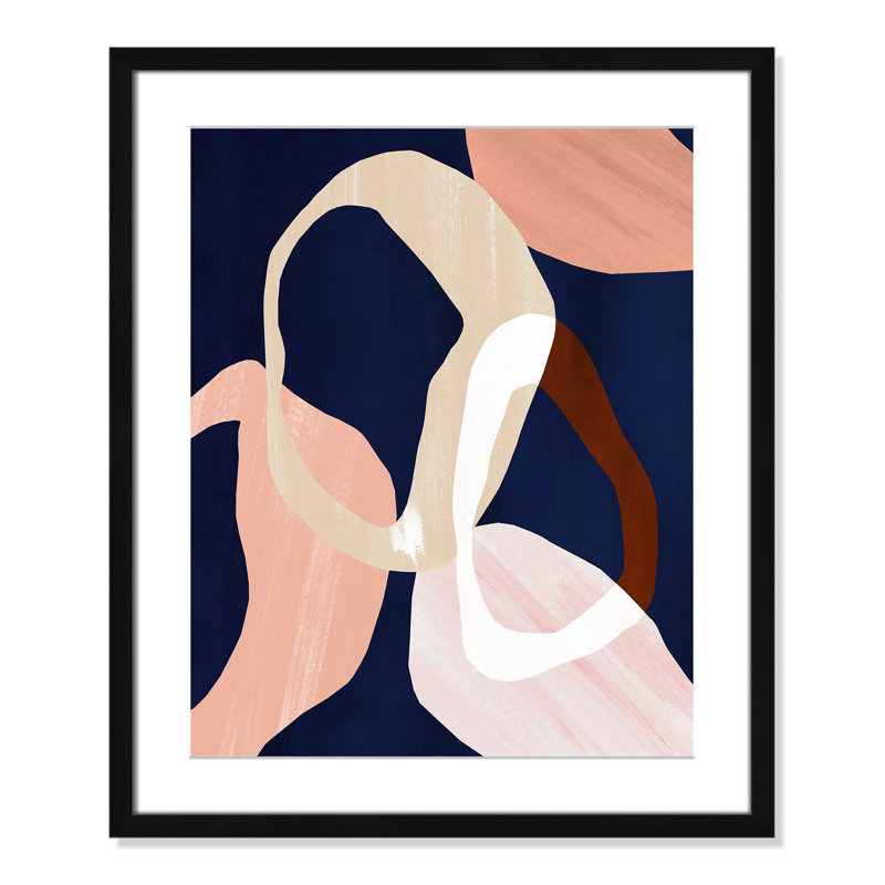 Loop II Print by Violets Print House, 21.5'' W x 25.5'' H, Matted Print, Satin Black