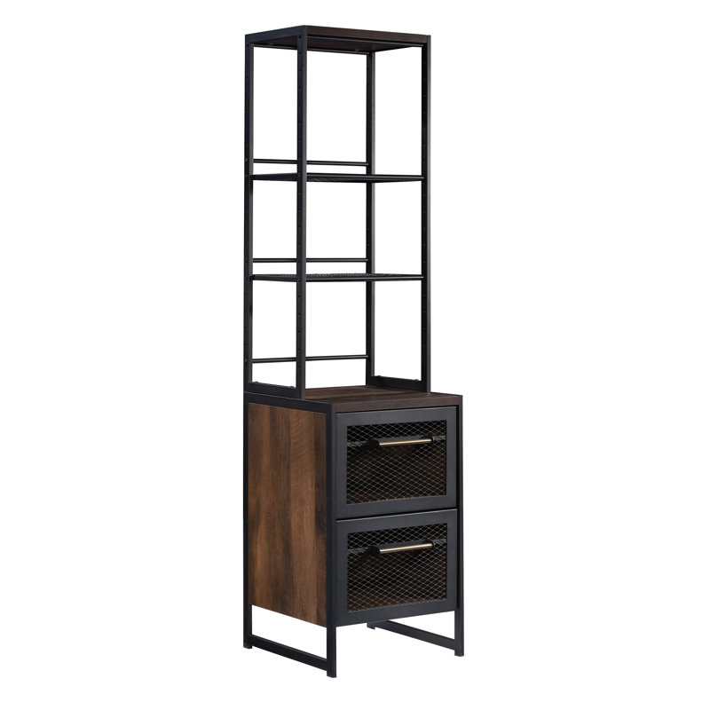 Bibliothèque étroite au design moderne