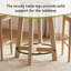 Table de bar ronde en bois clair