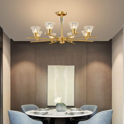 Lustre à finition dorée