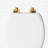 Bennett Round Toilet Seat, Slow Close Wood Seat, Secure Metal Hinges, Easy Install-102039939