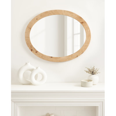 Burlwood Oval Wall Mirror