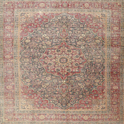 Tapis oriental rouge / vert / noir
