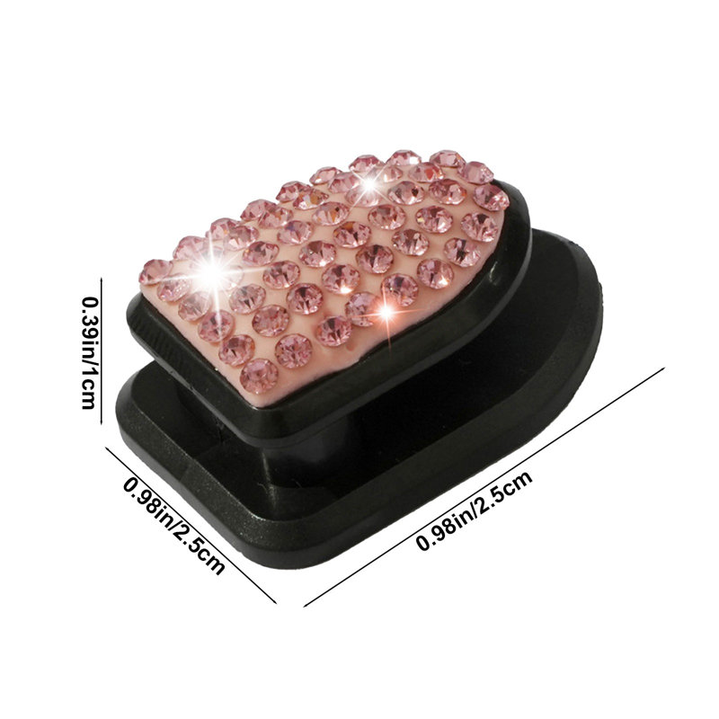 Porte-voiture à crochets diamantés à l'intérieur, Pink
