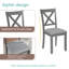 Ensembles de table de salle à manger gris moderne, bois durable, conception peu encombrante pour les petites cuisines