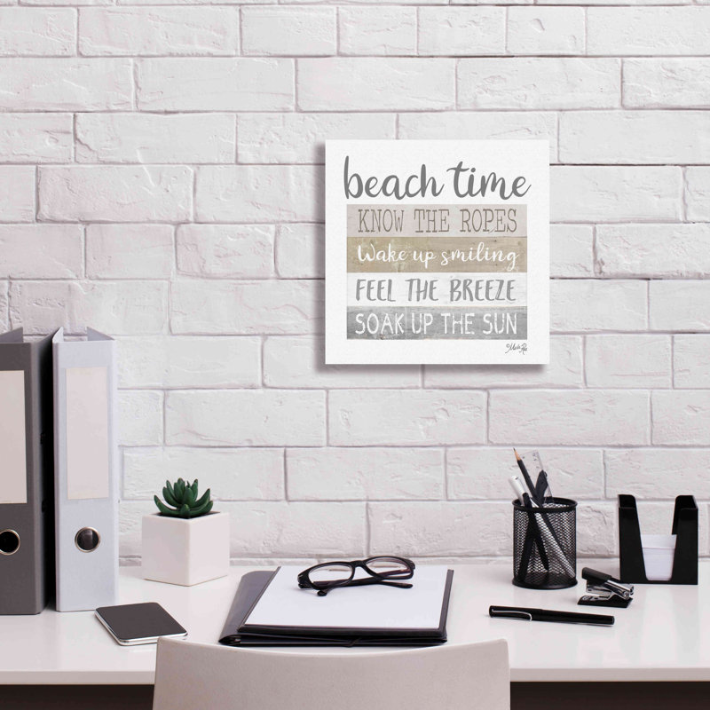 «Beach Time» par Marla Rae, estampe numérique sur toile, H 12 po x l 12 po x P 0,75 po