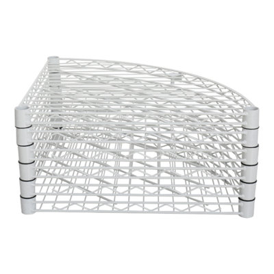  Shelf Corner Wire Shelf Rack Adjustable Metal Heavy Duty Free Standing Corner Storage Display Chrome Rack For Bathroom