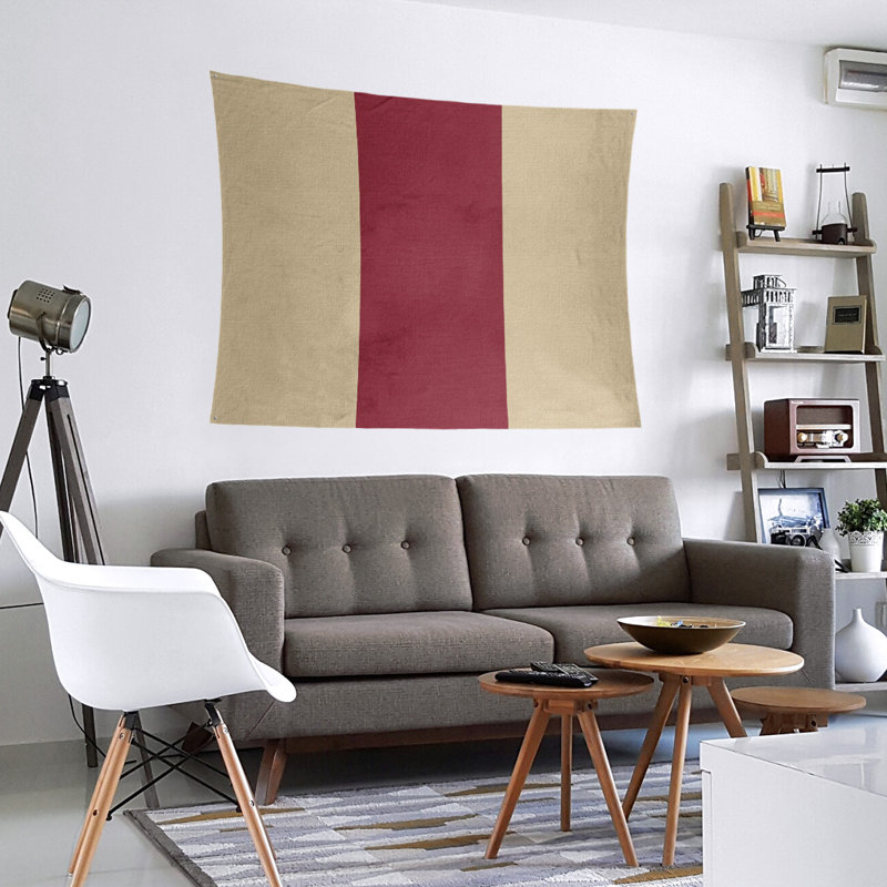 Tapisserie de polyester Arizona, H 68 po x l 80 po x P 2 po, Sable du désert / rouge brique / sable du désert