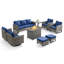 Ingvald 9- Pieces Outdoor Wicker Patio Sofa Seating Group with Fire Pit, Ottomans and Cushions-106915258-106915259