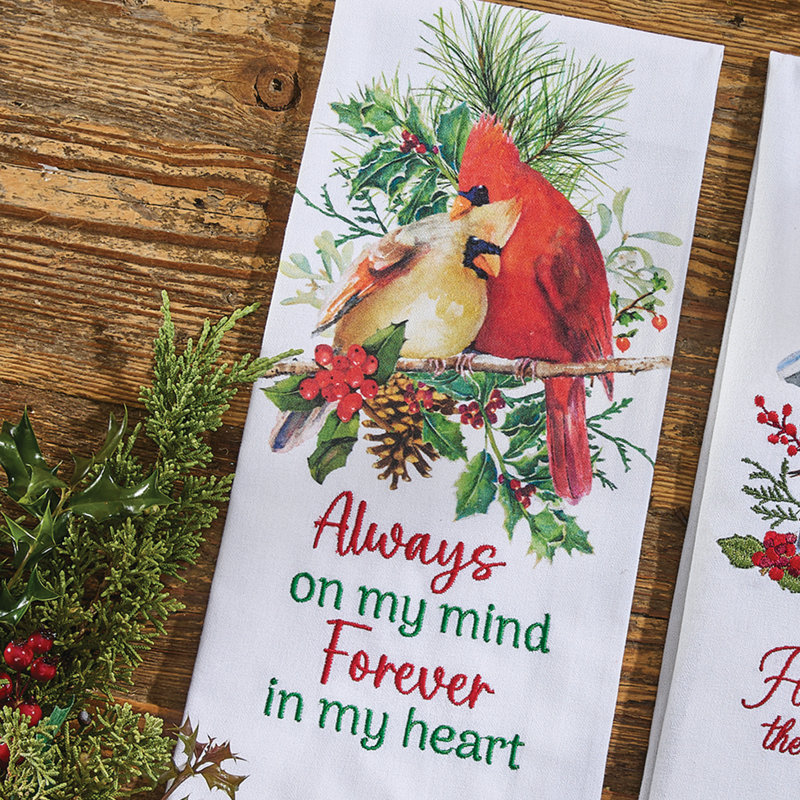  Holiday Cardinal Dishtowel Set Of 2