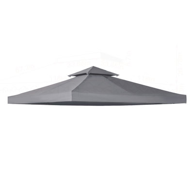 Auvent de remplacement pour abri de jardin polyvalent