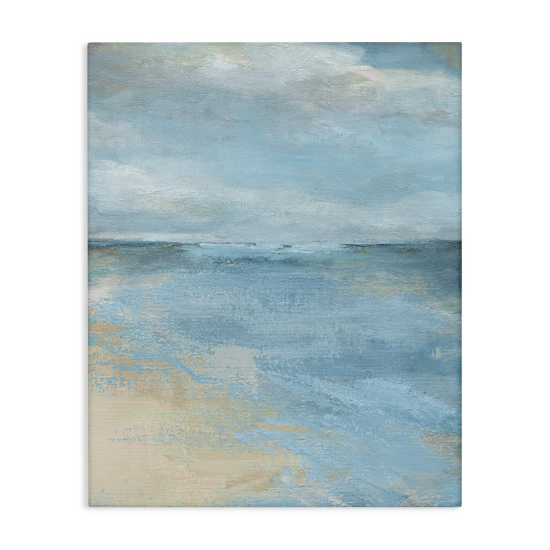 Art mural sur toile Beach Edge Abstraction, design par Carol Robinson, H 20 po x l 16 po