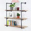 Multifunctional Bracket Bracket Wrought Iron Wall-Mounted Bracket, Multi-Layer Partition Support Frame, Black Household Storage Rack Storage Shelf (4 Tiers,Hardware Only, Not Include Planks)