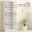 Armoire de rangement 67 po, 6 portes, 6 portes, blanc