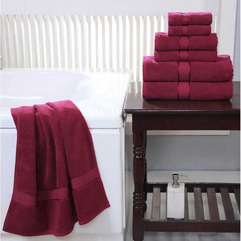 Ensemble de serviettes 6 pièces Iasos, Rouge rubis