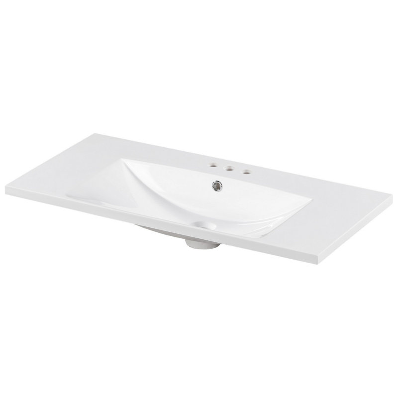 Bathroom Resin Sink With Faucet Holes
