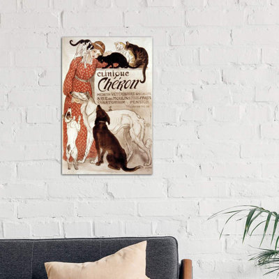 French Veterinary Clinic. by Theophile Alexandre Steinlen - Wrapped Canvas Print