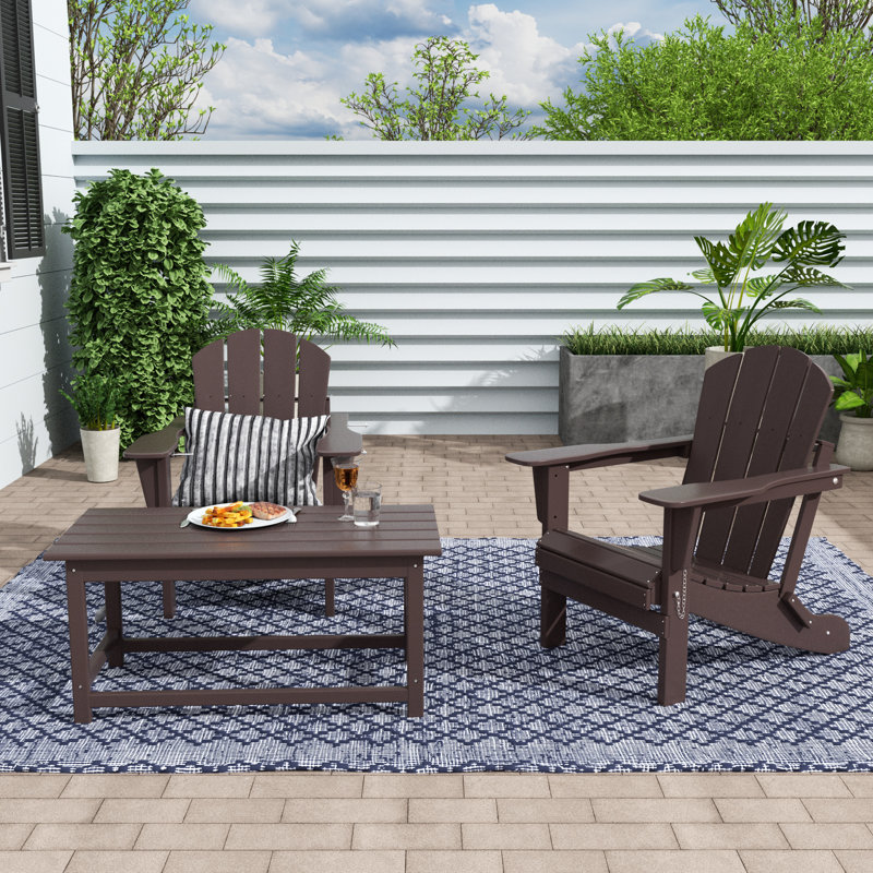 Laguna Foldable Outdoor Adirondack Chair, Dark Brown