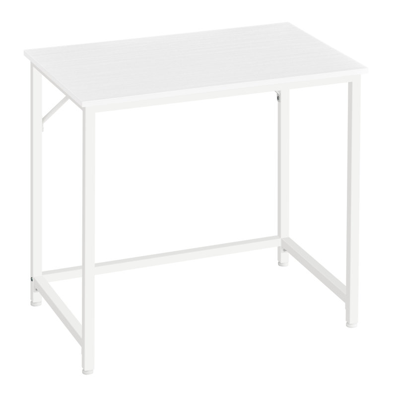 Jana Metal Top Writing Desk, Maple White/White, 76cm H x 80cm W x 50cm D