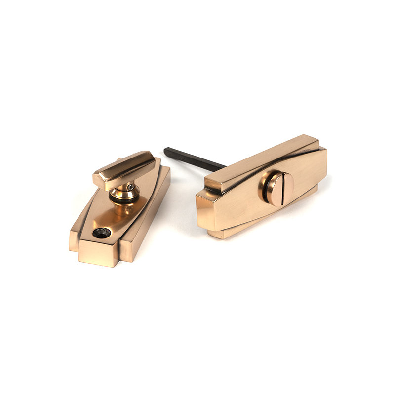 Art Deco Bronze Thumbturn, Polished Bronze