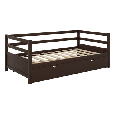 Shantee Twin Size Wooden Daybed with Trundle by Red Barrel Studio