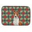 Tapis de vaisselle rouge et blanc Basenji Christmas PoinsettIas-119904732