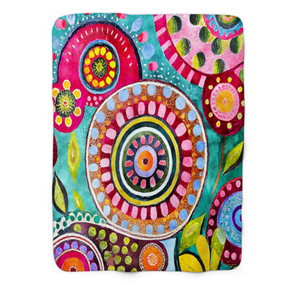 Groovy Geometric Glam Throw Blanket
