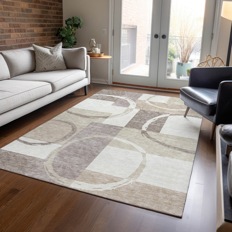 Tapis rectangulaire Aleh avec envers antidérapant, Rectangle 10 pi x 14 pi