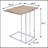 Weathered Oak And Chrome Side Table