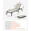 Méridienne pliable 2 pièces