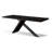 Black Rectangular Solid Wood+Iron Dining Table-1970610418