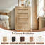Commode 5 tiroirs, commode moderne sans poignée-130377279