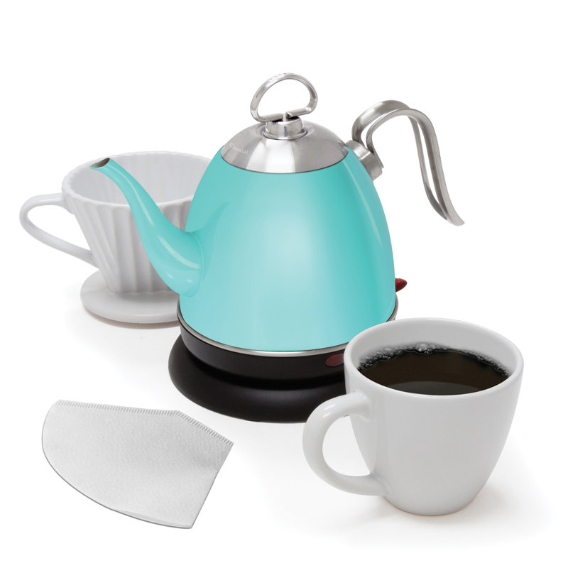 Chantal 1 qt. Stainless Steel Electric Tea Kettle, Aqua