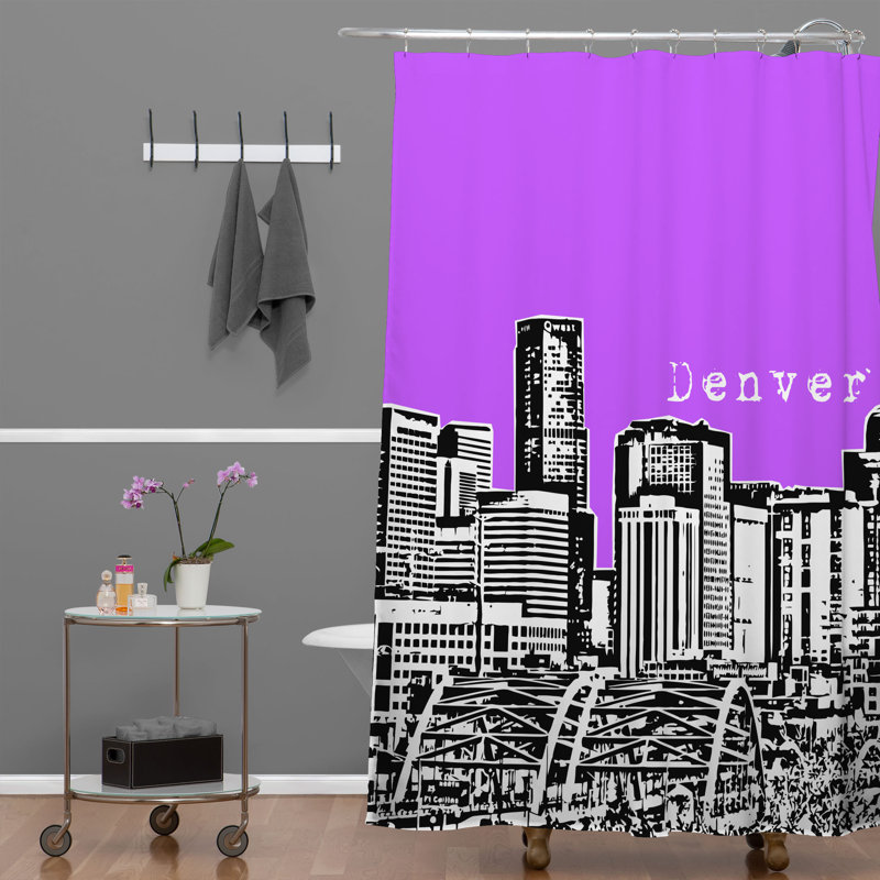 Bird Ave Modern Shower Curtain, Purple