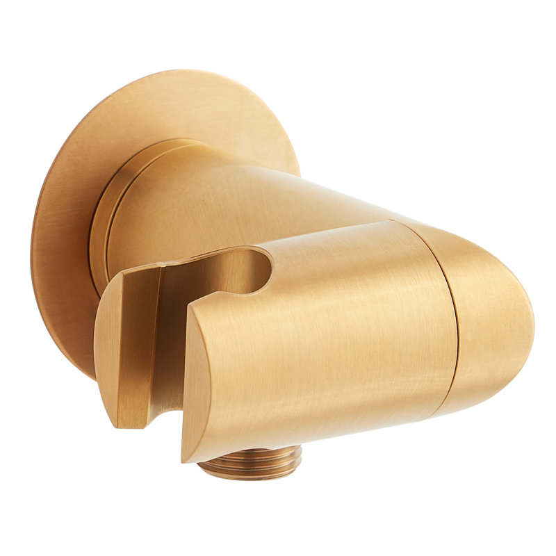 Support de douche à main avec coude d'alimentation FundamentALL, Or brossé