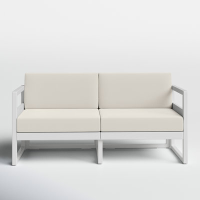 Lane 58" Wide Outdoor Loveseat with Sunbrella Cushions