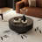 Natural Wood Coffee Table 39.37 MDF Coffee Table Modern Handcraft Drum Coffee Table  Circle Coffee Table For Living Room,ASH-365802435-359558955