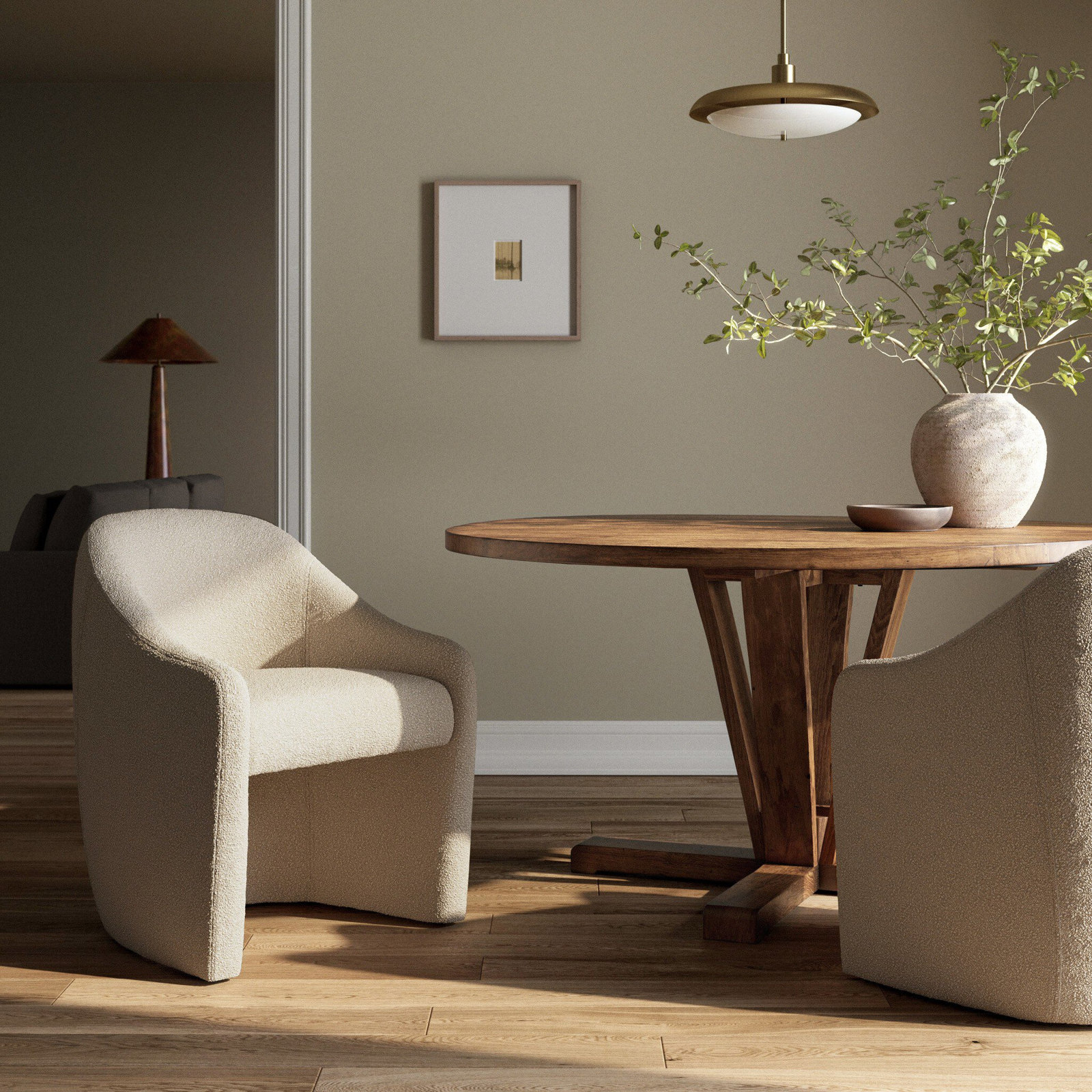 Lancaster Pine Armchair, Knoll Sand