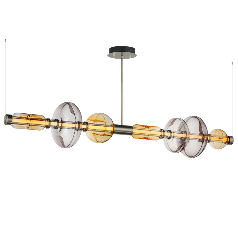 Gusto 1 - Light LED Pendant, Gunmetal, Smoked Gray/Warm Amber