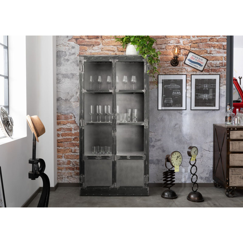 Heavy Industry Curio Cabinet, Grey