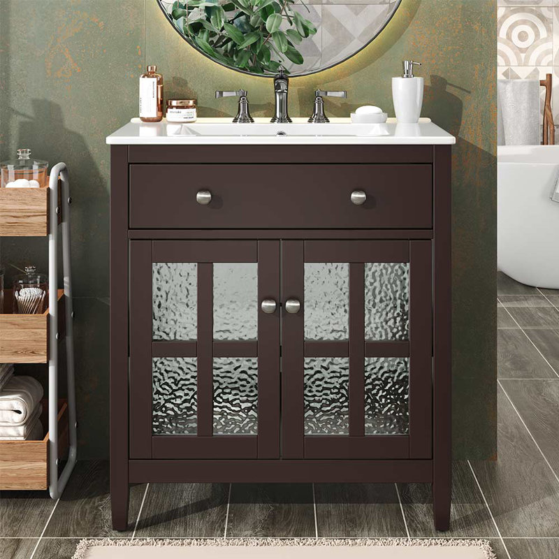 Bathroom Vanity, Dark Brown