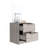 Kaia Nightstand , End Table, Side Table Two Drawers, Metal Handle -Light Gray-615130514