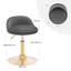 Sunizona Upholstered Adjustable Height Counter Stool with Metal Frame-237061748-237061641