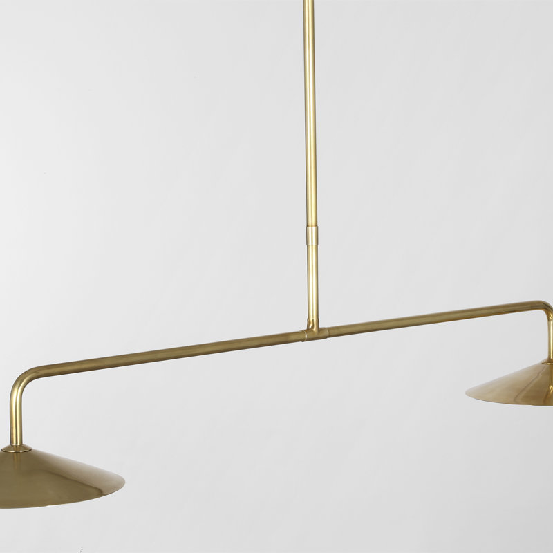 Amber Lewis Ponce 62" Linear Pendant, Brass, Hand-Rubbed Antique Brass
