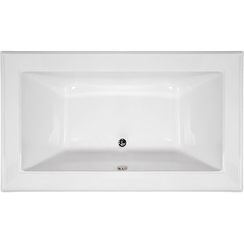 Angel 72'' L Soaking Bathtub, Biscuit, Matte Black