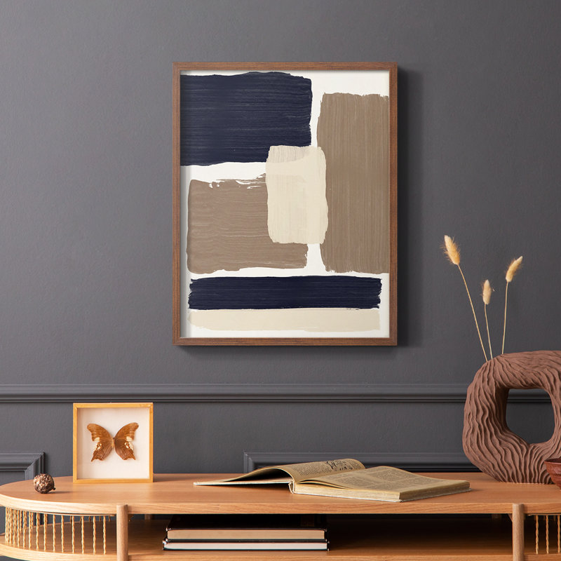 Reproduction encadrée Crosby Sands - bois massif, Brun, H 20 po x l 16 po